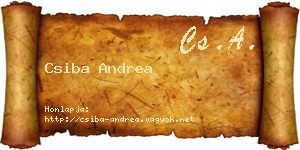 Csiba Andrea névjegykártya