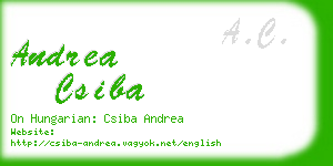 andrea csiba business card